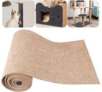 tylxayoxa Self-Adhesive Cat Scratching Mat, Scratching Mat, Self-Adhesive Can Be Cut To Size, Scratch Boards Cat Wall, Cat Scratching Boards, Scratch Protection Sofa Cat(Khaki)