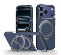 TYLYJSU Magnetic Case for Iphone 17 Pro Max/17 Air/17 Pro/17, with 360°Rotating Kickstand Shockproof PC Case Supports Wireless Charging Cover,Blue,17