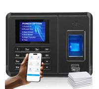 Tymelix App-Based Time Clock, 5s Setup, Auto Break, Lunch & Overtime Rules, Local Data Storage, Time Tracking System with10 IC Cards, Time Clocks for Employees Small Business, No Monthly Fees