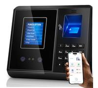 Tymelix Time Clock, Free Software, App-Based，Face, Card &Fingerprint Attendance Machine for Employees Small Business, Time Clocks with 10 IC Card, iOS/Android App No Monthly Fee