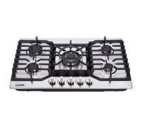 Tymetik Gas Cooktop 30 Inch, 5 High Efficiency Burners Gas Stovetop Stainless Steel Built-in Gas Stove Top Propane/Natural Gas Convertible Gas Hob