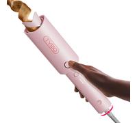 TYMO CURLPRO Automatic Rotating Curling Iron - Beach Waves Curling Wand, Portable Hair Curler, 500 Million Ionic, Dual Voltage & Lightweight for Travel, Ceramic Coating, Pink 1.25 inch