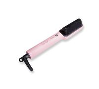 TYMO Ring Hair Straightener Brush, Flat Iron and Hair Brush 2-in-1, HC100R, 3D Ceramic Heating Teeth, 5 Temperature Settings, Anti-Scald Design, Black, Top Gift Picks, Pink