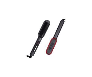 TYMO Ring Plus Ionic Hair Straightener Comb - Hair Straightening Brush & Iron with Nano Titanium Coating for Even Heat, 9 Temperature Settings &