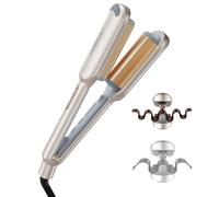 TYMO ROVY Hair Waver Crimper - Hair Curler, Deep Waver Curling Iron, Ionic Curling Wand with Ceramic Tourmaline Barrel for Women, Anti-Scald, Quick & Easy, Dual Voltage, Elegant Gold 25mm