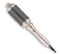 TYMO Thermal Brush Heated Round Curling Brush - STYLUX 1.7 Inch Blowout Volumizer with Flexi-Fit Tech for Hair Styling, Curling Styler Tool, Hair Straightener and Curler 2 in 1, Dual Voltage, Gold