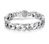 TYMONT Men's Tibetan-Style Rotating Bracelet: Wide Vintage Bangle with Rotating Scripture Design - Men's Accessories,Silver,20cm