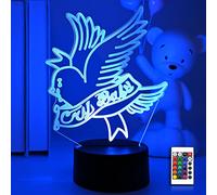 TYMXGHF FFNNNN 3D Night Light Rapper Lil Peep Led for Home Decoration Gift for Fans Bedroom Decor Light Led Sensor Color Changing Work Desk Lamp-Remote Control