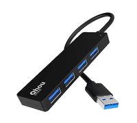 Tymyp 4 Port USB Hub, 5Gbps USB 3.0 Hub for Quick Data Transfer, Effortlessly Broaden Laptop, Flash Drive, Hard Drive, Console, Printer, Camera, Keyboard, and Mouse Connectivity