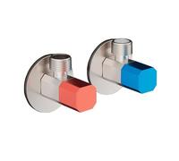 TYMYW Angle Valve Brass 2-Pack（Hot and Cold） G1/2 Angle Stop Valve for Toilet, Kitchen, Bathroom