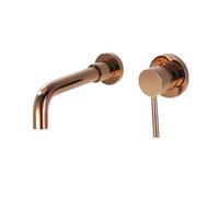 TYMYW Concealed Bathroom Basin Tap Rotable Single Handle Wall Mounted Basin Tap Hot and Cold Brass Rose Gold