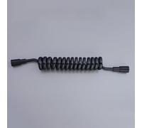 TYMYW Flexible Shower Hose Retractable Shower Hose Brass Connector Spiral Hose Spring Flexible Shower Hose,Black,1.5M