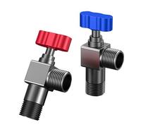 TYMYW G1/2 Angle Valve Brass with Ball Valve Core Hot and Cold Angle Wall Shutoff Valve 2 Pack for Bathroom,Kitchen, Gray