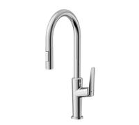TYMYW Kitchen Mixer Tap with Pull Out Sprayer 2 Mode Single Lever High Arc Kitchen Tap 360 Swivel Single Hole,Chrome Plated