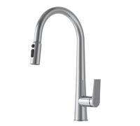 TYMYW Kitchen Sink Taps with Pull Out Spray Three Modes 360° Swivel High Arc Pull Out Kitchen Taps Mixer Brass,Chrome Plated