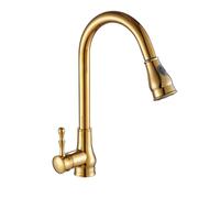 TYMYW Kitchen Taps with Pull Out Spray 2 Spray Modes 360° Swivel High Arc Kitchen Tap Single Lever Single Hole Hot and Cold