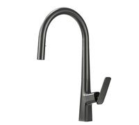 TYMYW Kitchen Taps with Pull Out Spray 2 Spray Modes 360° Swivel Single Lever Kitchen Mixer Taps 1 Hole Brass,Brushed