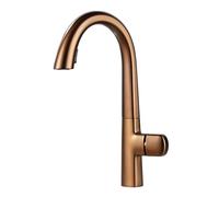 TYMYW Kitchen Taps with Pull Out Spray 2 Spray Modes High Arc Kitchen Tap 360° Swivel Single Handle Hot Cold Brass,Brushed Rose Gold