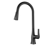 TYMYW Kitchen Taps with Pull Out Spray 360° Swivel Sink Taps for Kitchen with 3 Spray Modes Brass,Black
