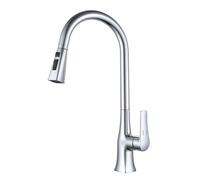 TYMYW Kitchen Taps with Pull Out Spray 360° Swivel Sink Taps for Kitchen with 3 Spray Modes Brass,Chrome Plated