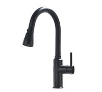 TYMYW Kitchen Taps with Pull Out Spray 360° Swivel with 3 Spray Modes Kitchen Mixer Taps 1 Hole Brass,Black