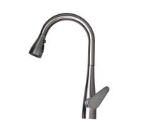 TYMYW Kitchen Taps with Pull Out Spray Brushed 360° Swivel Kitchen Mixer Taps 1 Hole Three Water Outlet Modes