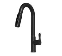 TYMYW Kitchen Taps with Pull Out Spray with 3 Spray Modes 360° Swivel Kitchen Mixer Taps 1 Hole Brass,Black