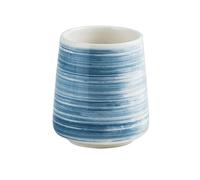 TYMYYS 15oz European Color Texture Ceramic Toothbrush Cup, Porcelain Bathroom Tumbler, Toothbrush Holder, Blue Tooth Cup