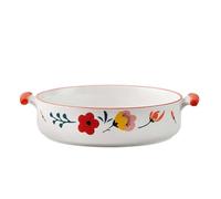 TYMYYS Baking Dishes For Oven, Small Casserole Dishes, 1200ml Ceramic Oven Dish, Round Baking Tray, Roasting Dish-orange-20x20x6cm, FK2BCC222CLI22C