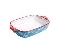 TYMYYS Blue Fish Individual Lasagne Dish For 1 Person, Ceramic Baking Dishes For Oven, For Casserole Tapas Pies-Blue S