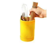 TYMYYS/Colorful Drain Rack, Ceramic Cutlery Drainer For Chopstick, Cutlery Holder, Chopstick Holder For Kitchen -yellow-10x10x15.5cm