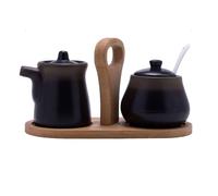 TYMYYS Cream and Sugar Set for Coffee Bar, Creamer and Sugar Sets, Sugar Bowl and Creamer Set, Gradient Coffee Serving Set-Retro Matte-Milk jug and Sugar jar