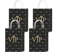 Tyndallrays 16 Pieces VIP Goodie Bags for VIP Birthday Party Supplies,VIP Gift Snacks Treat Candy Party Favors Bags with Handles for Kids Adults Hollywood Movie Theme Party Decorations