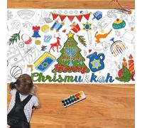 Tyndallrays Merry Chrismukkah Tablecloth Christmas and Hanukkah Tablecloth for Hanukkah Christmas Decorations