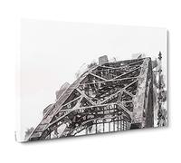 Tyne Bridge In Gateshead Newcastle Canvas Print | Gallery Wrapped 30mm Frame Wall Art | 24x16 inches | Ready to Hang | Abstract Cityscape Picture | Living Room Bedroom Lounge Office