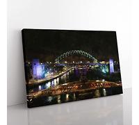 Tyne Bridge in Newcastle Canvas Wall Art Print 30x20 Inch