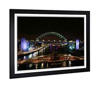 Tyne Bridge Newcastle Framed Wall Art Print A2 Black