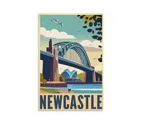 Tyne Bridge Newcastle Vintage Travel Posters 08x12inch(20x30cm) Canvas Print for Living Room, Bedroom, Dorm, Home, Office Wall Decoration