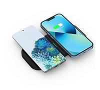 Tynerza Dual Wireless Charger Pad, 2 in 1 Charging Mat for iPhone 12/13/14/12 Pro/14 Pro Max/11/8, for Samsung S22/S21/S20/S10, Mat for Airpods 2/Pro, Galaxy Buds - Not for Watch (Black)