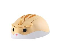 Tynerza Hamster Wireless Silent Mouse, Cute Animal Cordless Mice 1200DPI Portable Optical Quiet Mice for Travel School Office for PC Computer Laptop Gift (Yellow)