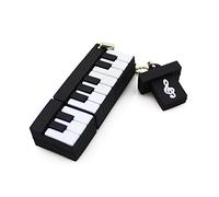Tynerza Music Series Electronic Organ Shape 64GB USB 2.0 Flash Drive Cute Memory Stick Keyboard USB Stick Gift for Musicians Music Lovers for School Office Business (Black)
