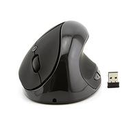 Tynerza Wireless Mouse, Ergonomic Vertical Wireless High Precision Rechargeable 6 Buttons 800-1200-1600DPI Silent Optical Office Mouse with USB Receiver for laptops/PC/Macbook, for Right Hand (Black)