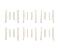 Tynmoel 12 Sets of 24Pcs 6 String Acoustic Guitar Bone Bridge Saddle and Nut Made of Real Bone