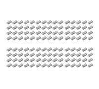 Tynmoel 120Pcs 24mmx11mmx10mm Console Mixer Slider Fader Knobs Replacement for Potentiometer Gray Knob Black Mark