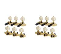 Tynmoel 2X 1:18 Acoustic Guitar Machine Heads Guitar String Tuning Pegs Key 3L3R Guitar Tuners Keys Replacement Accessories