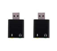 Tynmoel 2X 7.1-Channel Aluminum Alloy USB Sound Card Computer External Sound Card USB7.1 Sound Card Analog Sound Card