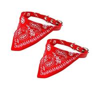 Tynmoel 2X Adjustable Pet Dog Cat Bandana Scarf Collar Small Size Red