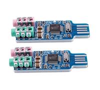 Tynmoel 2X Free Driver USB Sound Card CM108 USB Sound Card Chip Blue