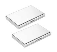 Tynmoel 2X Metal Card Holder Wallet,Ultra Thin Stainless Steel Metal Wallets RFID Blocking Credit Card Wallet Holder,White