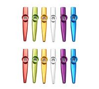 Tynmoel 2X Set of 6 Colors Metal Kazoo Musical Instruments Good Companion for A Guitar Ukulele Great Gift for Kids Music Lovers